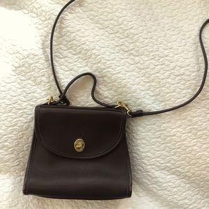 Vintage Coach Court Bag Dark brown